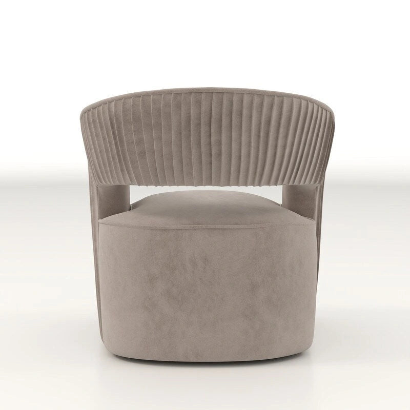 SEYNAR Modern Glam Velvet 360 Degree Swivel Open-Back Accent Armchair Set of 2