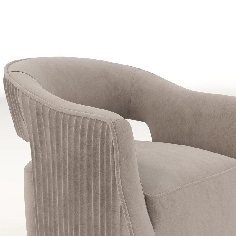 SEYNAR Modern Glam Velvet 360 Degree Swivel Open-Back Accent Armchair Set of 2