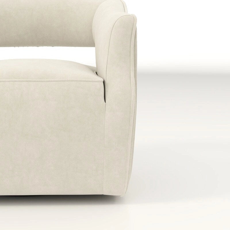 SEYNAR Modern Glam Velvet 360 Degree Swivel Open-Back Accent Armchair Set of 2