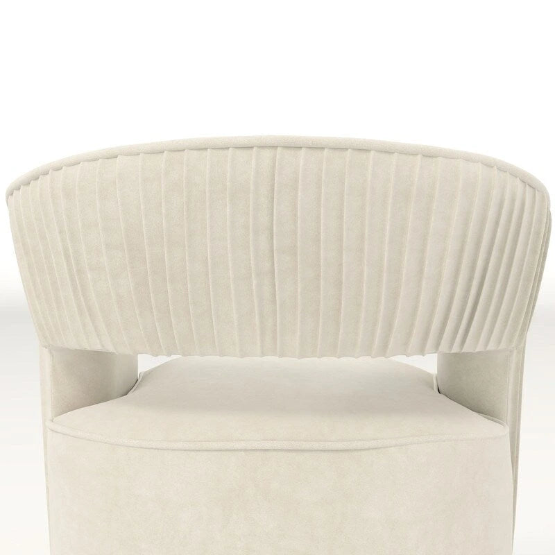 SEYNAR Modern Glam Velvet 360 Degree Swivel Open-Back Accent Armchair Set of 2
