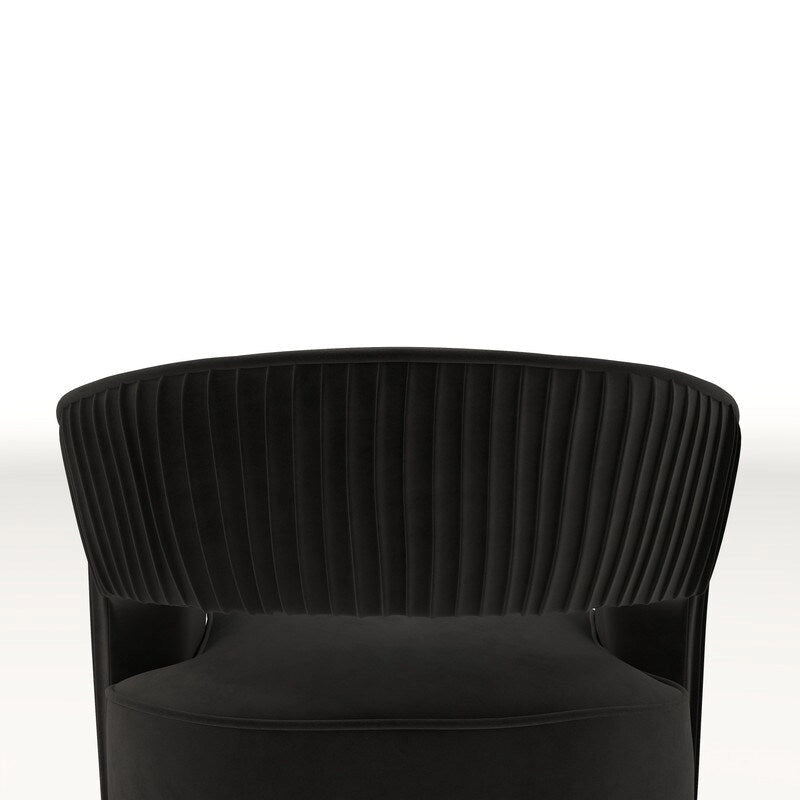 SEYNAR Modern Glam Velvet 360 Degree Swivel Open-Back Accent Armchair Set of 2