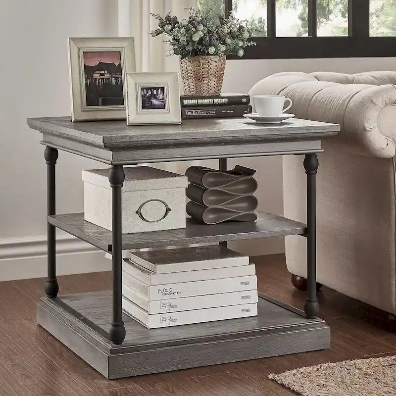 Barnstone Cornice Accent Storage Side Table by iNSPIRE Q Artisan