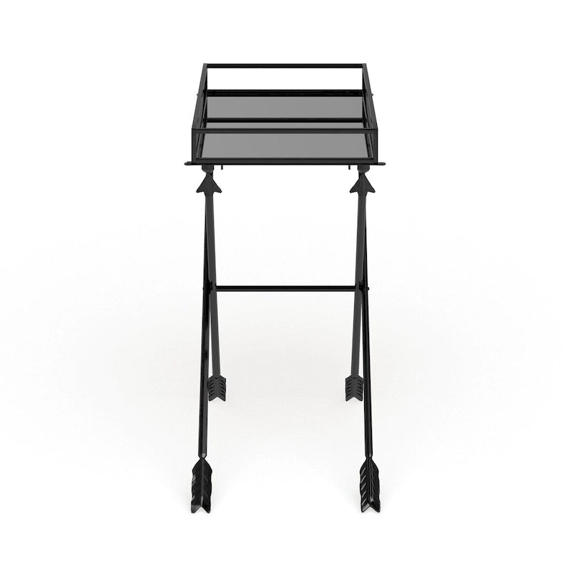 Silver Orchid Jalabert Arrow Metal Accent Table - 21x14x26