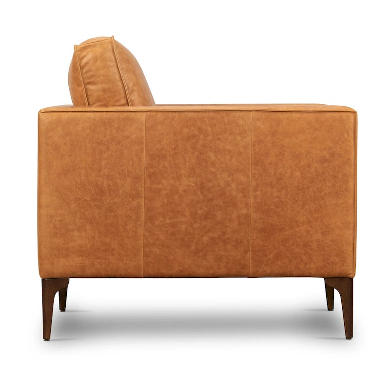 Poly & Bark Mateo Lounge Chair - Full Grain Genuine Italian Leather
