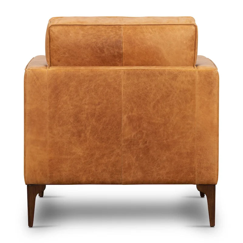 Poly & Bark Mateo Lounge Chair - Full Grain Genuine Italian Leather