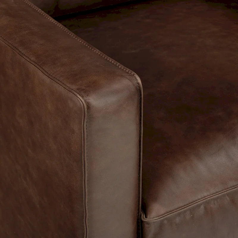 Poly & Bark Mateo Lounge Chair - Full Grain Genuine Italian Leather