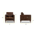 Poly & Bark Mateo Lounge Chair - Full Grain Genuine Italian Leather