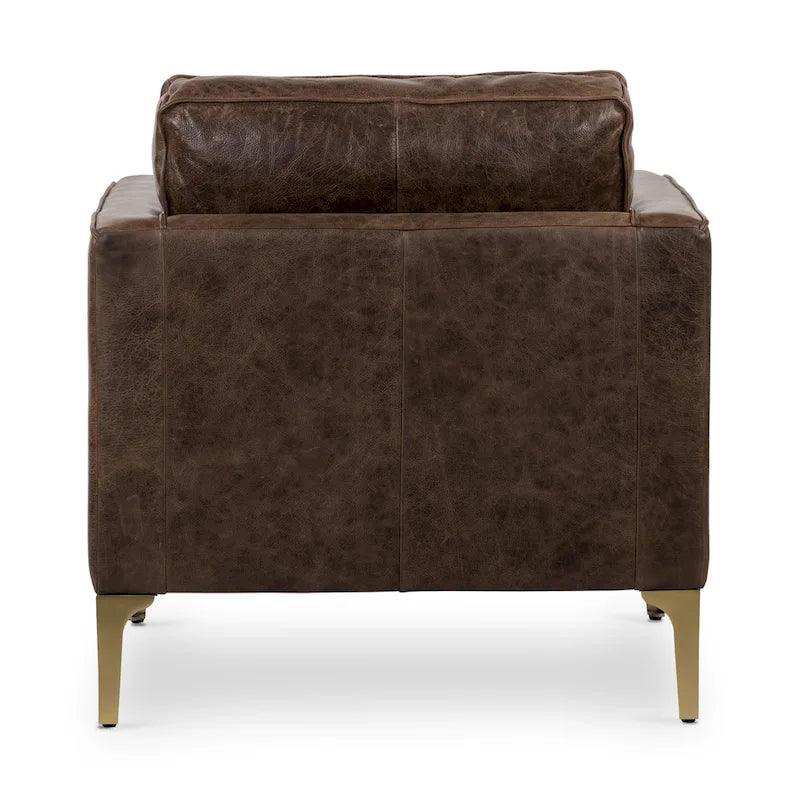 Poly & Bark Mateo Lounge Chair - Full Grain Genuine Italian Leather