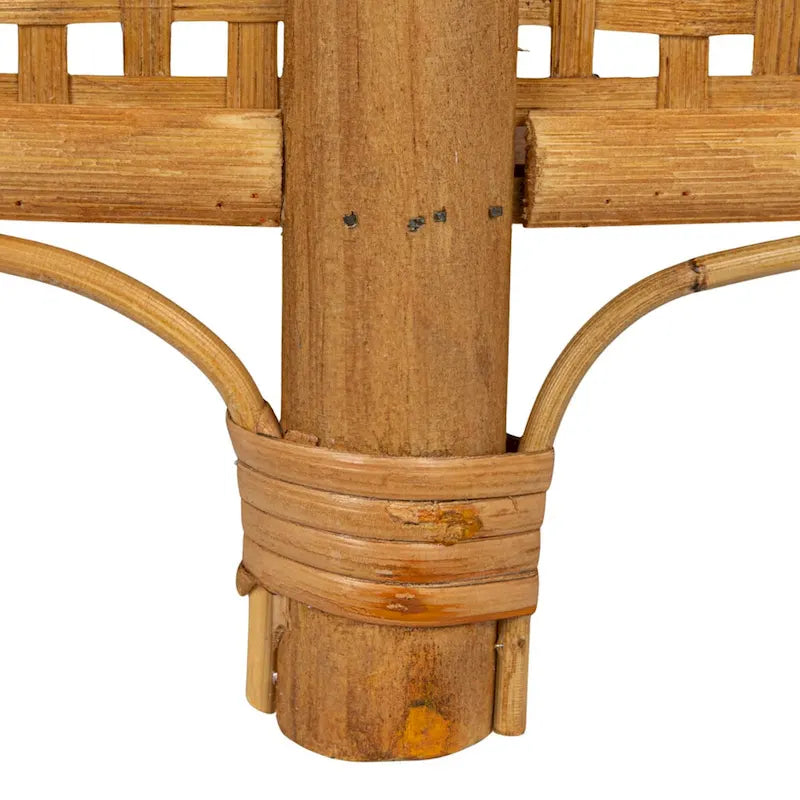 Bamboo and Rattan Accent Table