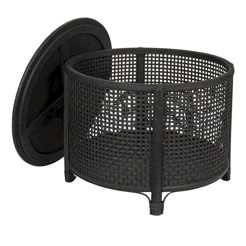 Bamboo and Rattan Accent Table