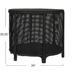 Bamboo and Rattan Accent Table