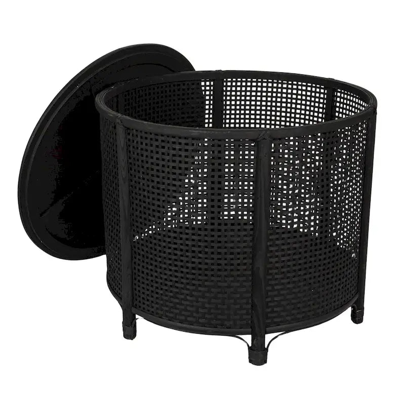 Bamboo and Rattan Accent Table