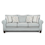 Grande Mist Round Arm Transitional Baby Blue Sofa