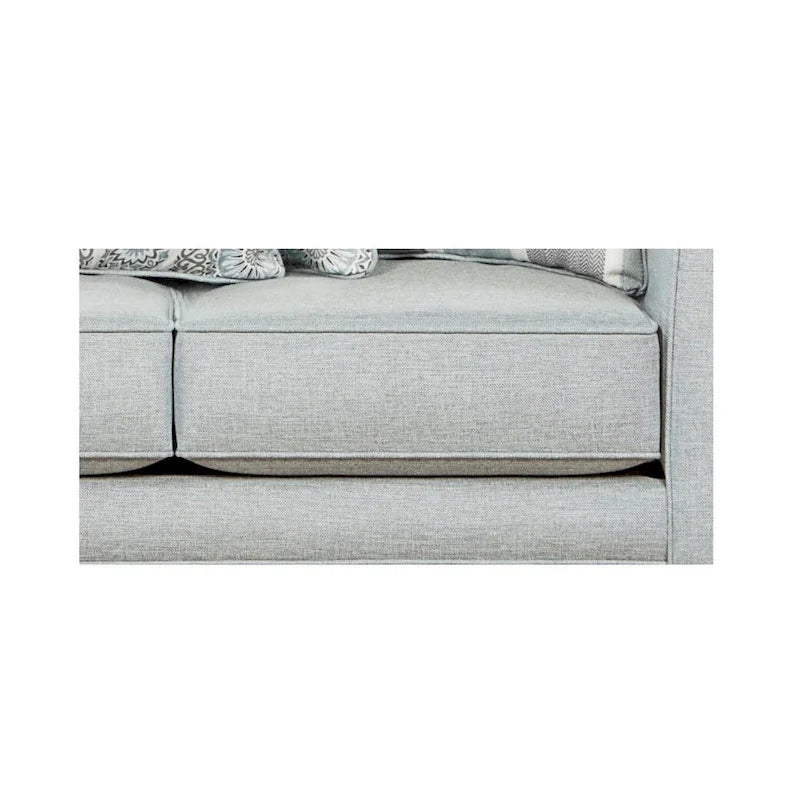 Grande Mist Round Arm Transitional Baby Blue Sofa