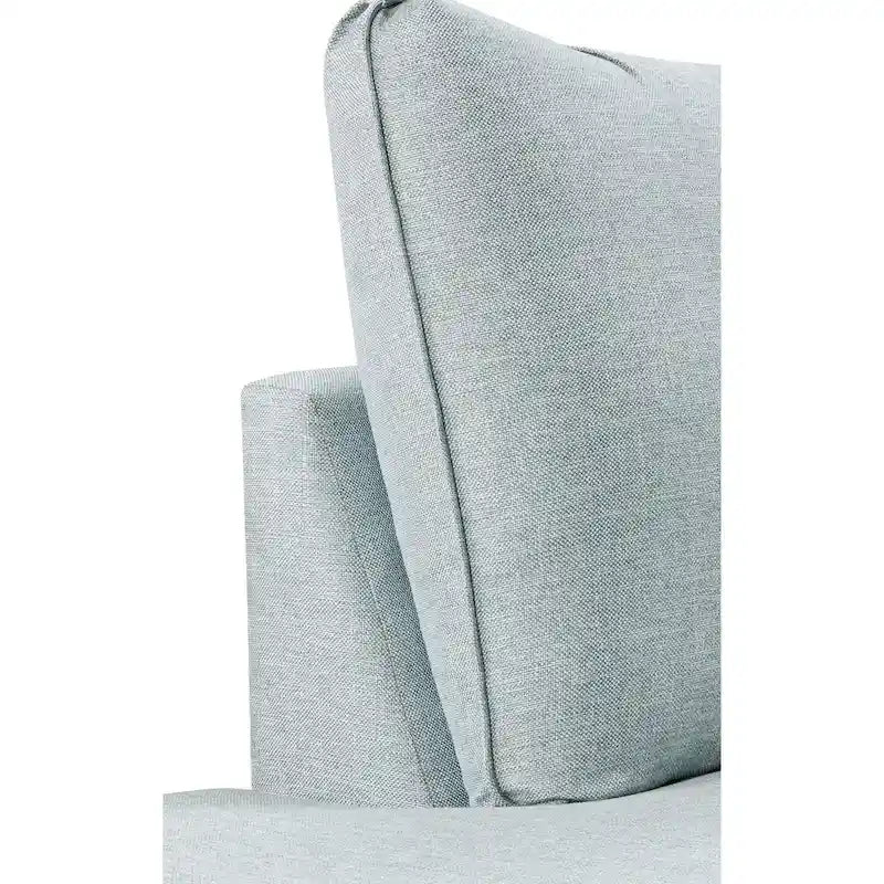 Grande Mist Round Arm Transitional Baby Blue Sofa