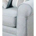 Grande Mist Round Arm Transitional Baby Blue Sofa