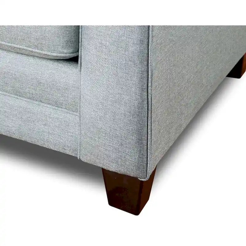 Grande Mist Round Arm Transitional Baby Blue Sofa