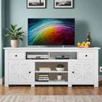 Moasis 70 Farmhouse TV Stand, Entertainment Center with Power Outlet for TVs Up to 80 Inch - 70L x 15.5W x 30H