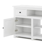 Moasis 70 Farmhouse TV Stand, Entertainment Center with Power Outlet for TVs Up to 80 Inch - 70L x 15.5W x 30H