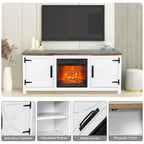 58 Farmhouse Electric Fireplace TV Stands Console Table for TV's up to 65