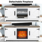 58 Farmhouse Electric Fireplace TV Stands Console Table for TV's up to 65