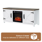 58 Farmhouse Electric Fireplace TV Stands Console Table for TV's up to 65