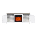 58 Farmhouse Electric Fireplace TV Stands Console Table for TV's up to 65
