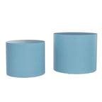 Modern Farmhouse Round Accent Nesting Side Coffee Table Set (Set of 2)