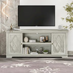 70 Farmhouse TV Stand Console for TVs up to 75 inch - Easy Assembly - 70 in Width