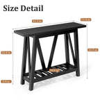 VredHom Console Table Sofa Table Entryway Table with Storage Shelf