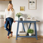 VredHom Console Table Sofa Table Entryway Table with Storage Shelf