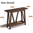 VredHom Console Table Sofa Table Entryway Table with Storage Shelf