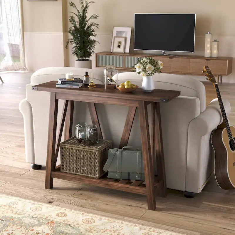 VredHom Console Table Sofa Table Entryway Table with Storage Shelf