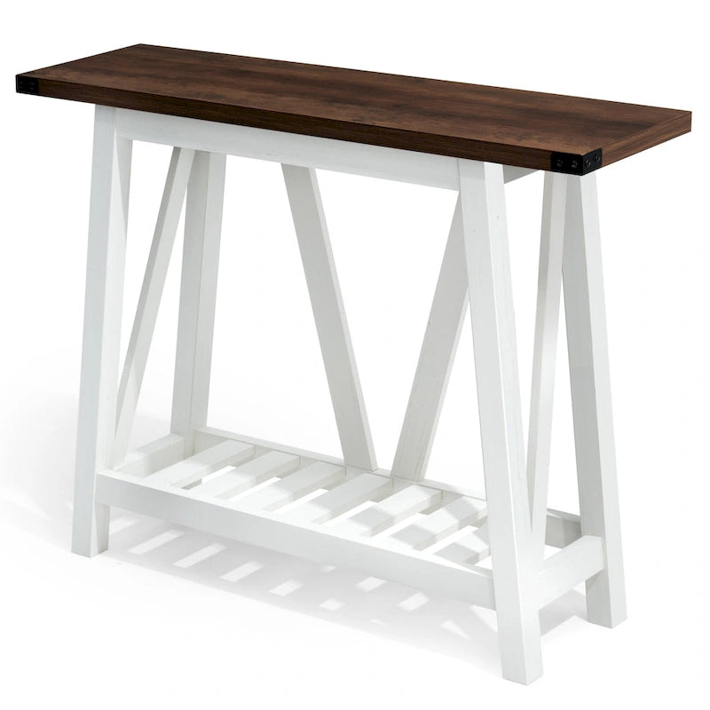 VredHom Console Table Sofa Table Entryway Table with Storage Shelf
