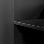 Wood Sideboard with Adjustable Shelves and Gold Handles