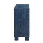 Wood Sideboard with Adjustable Shelves and Gold Handles