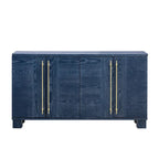 Wood Sideboard with Adjustable Shelves and Gold Handles