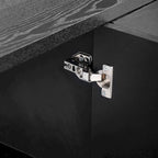 Wood Sideboard with Adjustable Shelves and Gold Handles
