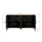 4 Door Wooden Twill Sideboard American Country Vintage Cabinet