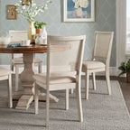 Eleanor Beige Linen Rattan Dining Chairs (Set of 2) by iNSPIRE Q Classic