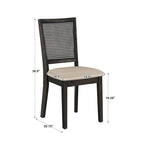 Eleanor Beige Linen Rattan Dining Chairs (Set of 2) by iNSPIRE Q Classic