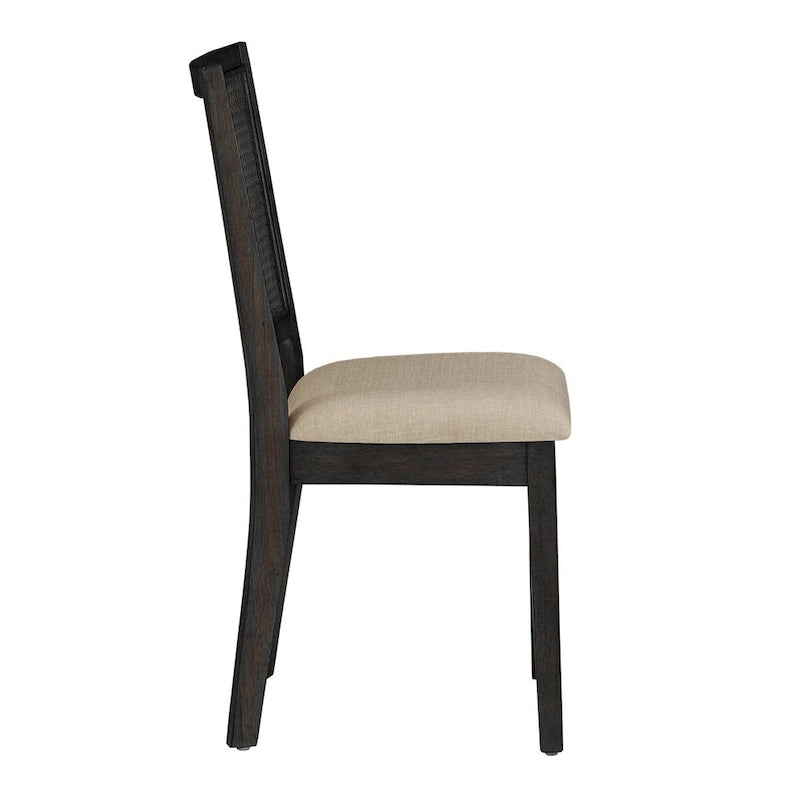 Eleanor Beige Linen Rattan Dining Chairs (Set of 2) by iNSPIRE Q Classic