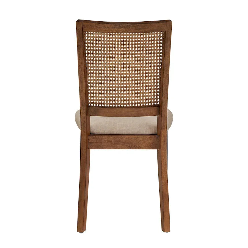 Eleanor Beige Linen Rattan Dining Chairs (Set of 2) by iNSPIRE Q Classic