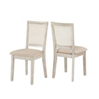 Eleanor Beige Linen Rattan Dining Chairs (Set of 2) by iNSPIRE Q Classic