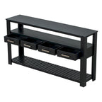 Modern Console Table with 4 Drawers and 2 Shelves