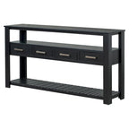 Modern Console Table with 4 Drawers and 2 Shelves