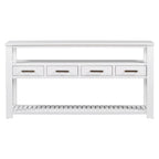 Modern Console Table with 4 Drawers and 2 Shelves