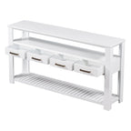 Modern Console Table with 4 Drawers and 2 Shelves