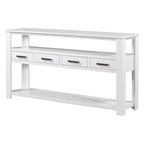 Modern Console Table with 4 Drawers and 2 Shelves