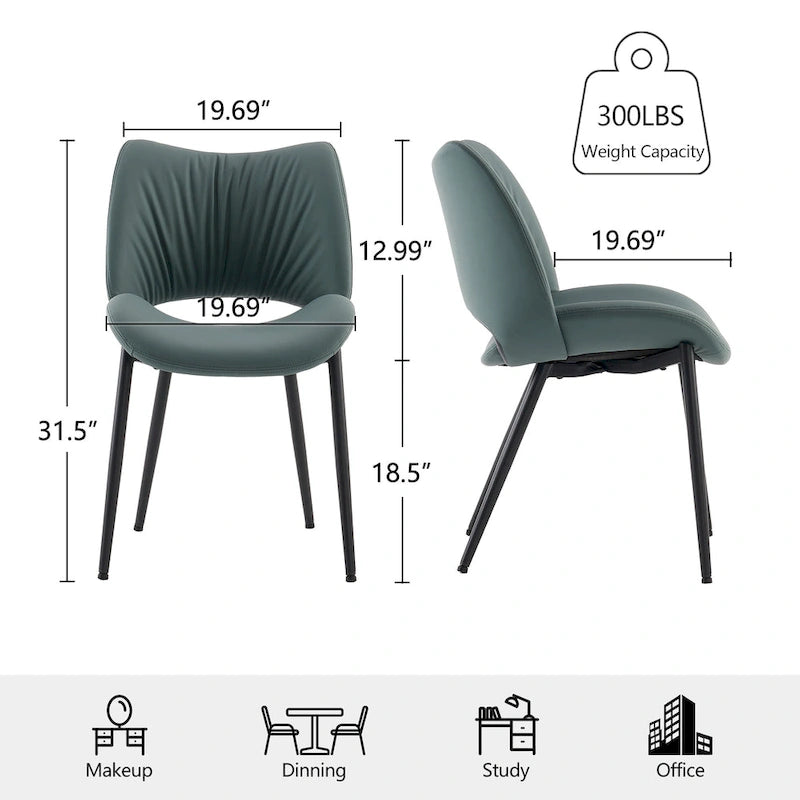 Modern Dining Kitchen Chairs Set of 2 Loads up to 300lbs